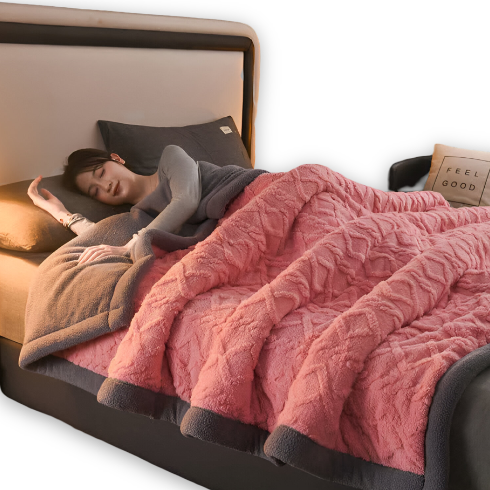 Doppelseitige - Mikrofaser Fleece Kuscheldecke extra weich &