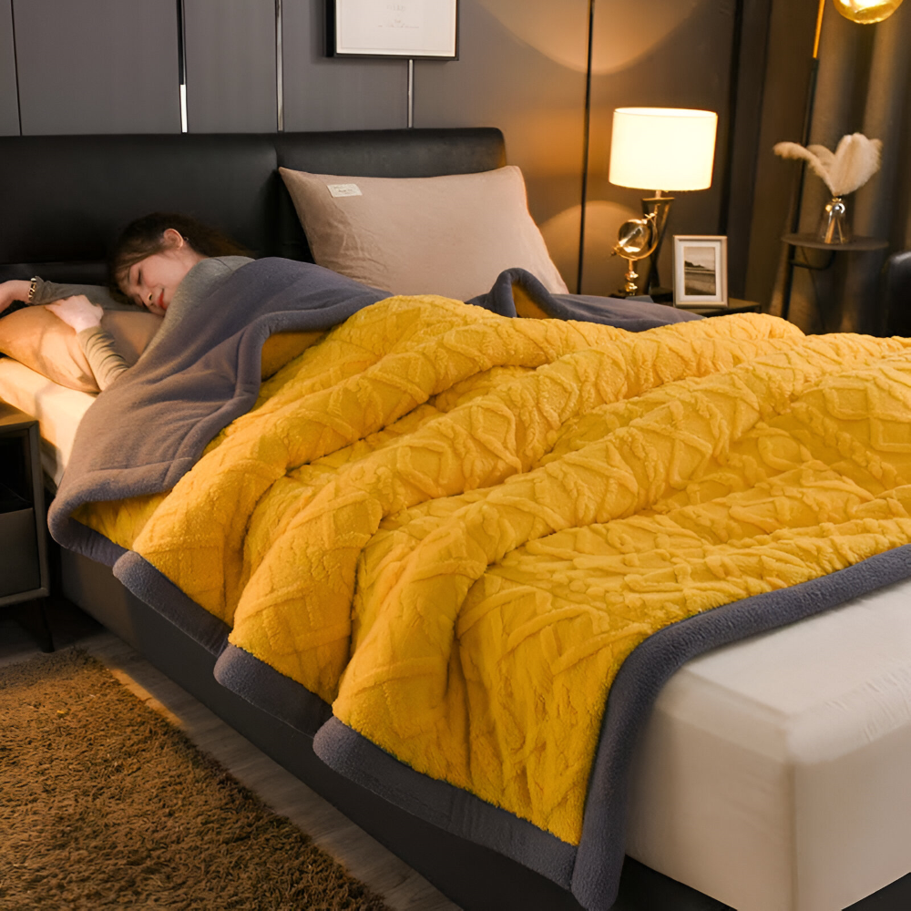 Doppelseitige - Mikrofaser Fleece Kuscheldecke extra weich &