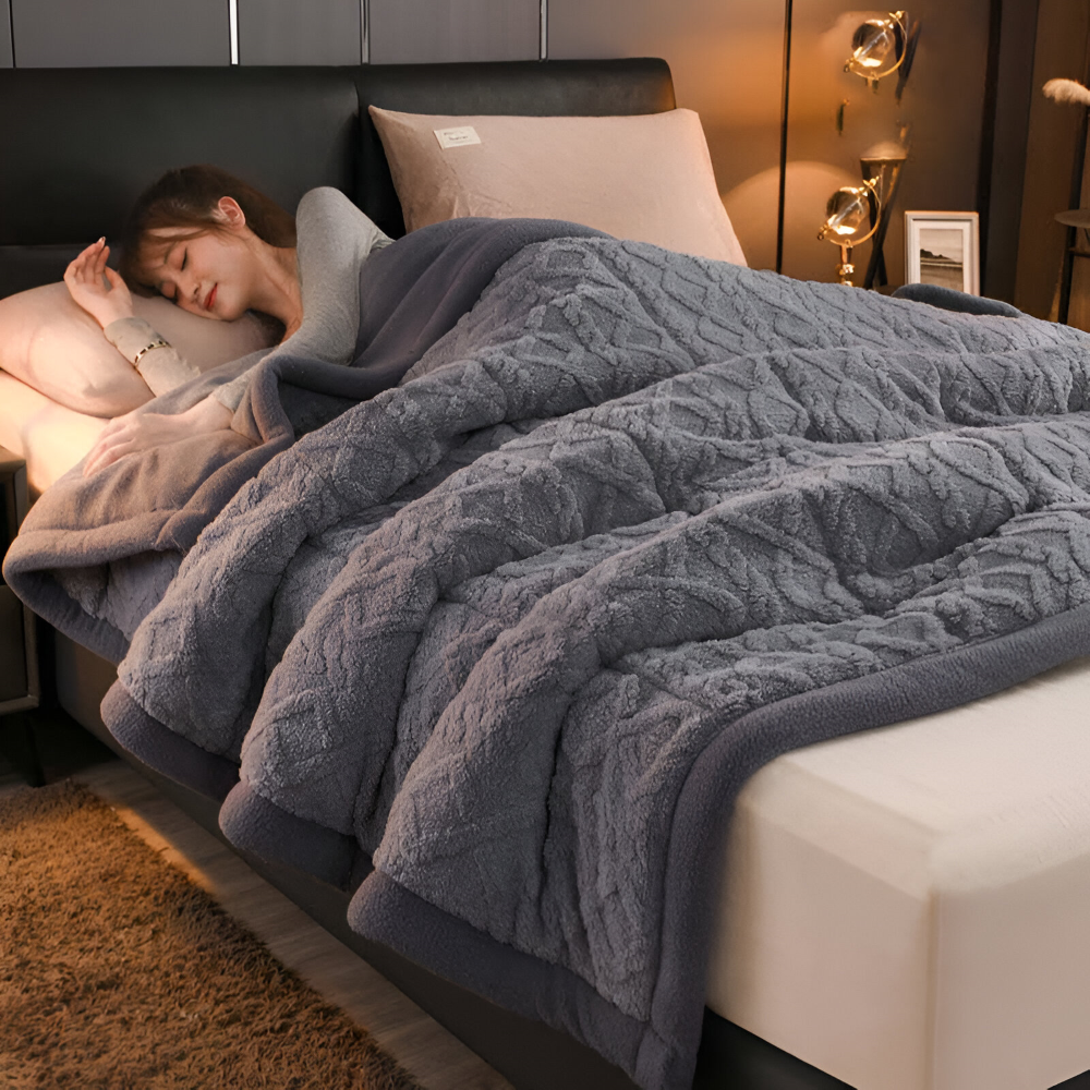 Doppelseitige - Mikrofaser Fleece Kuscheldecke extra weich &