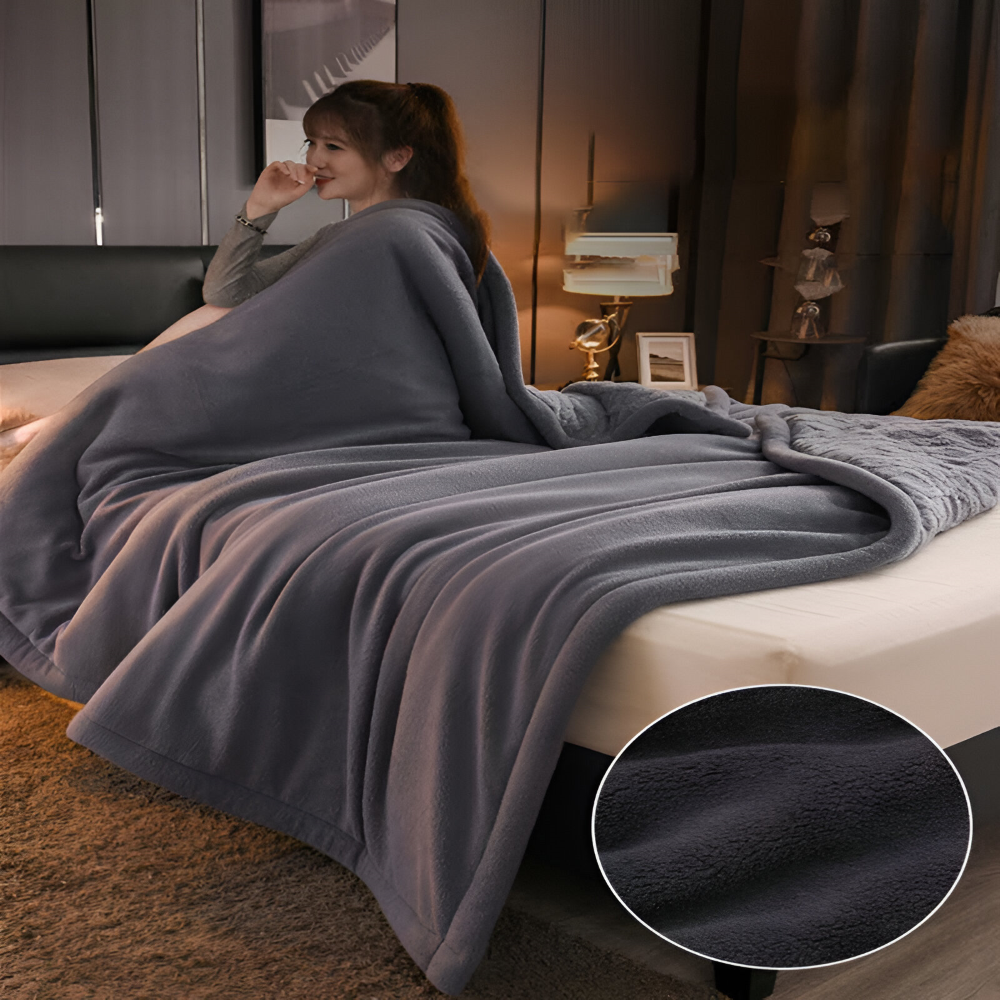 Doppelseitige - Mikrofaser Fleece Kuscheldecke extra weich &