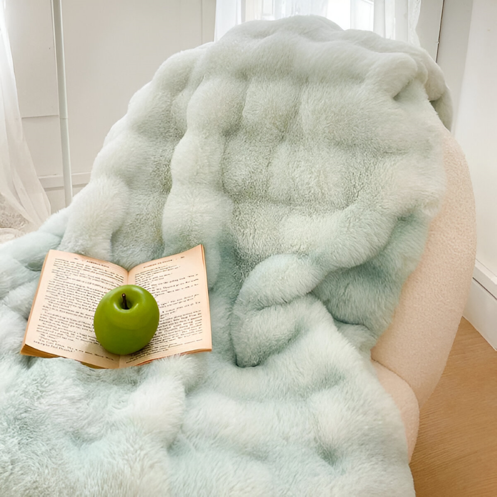 PlushHue - Plaid - Kuscheldecke Kunstfell-Optik superweich &