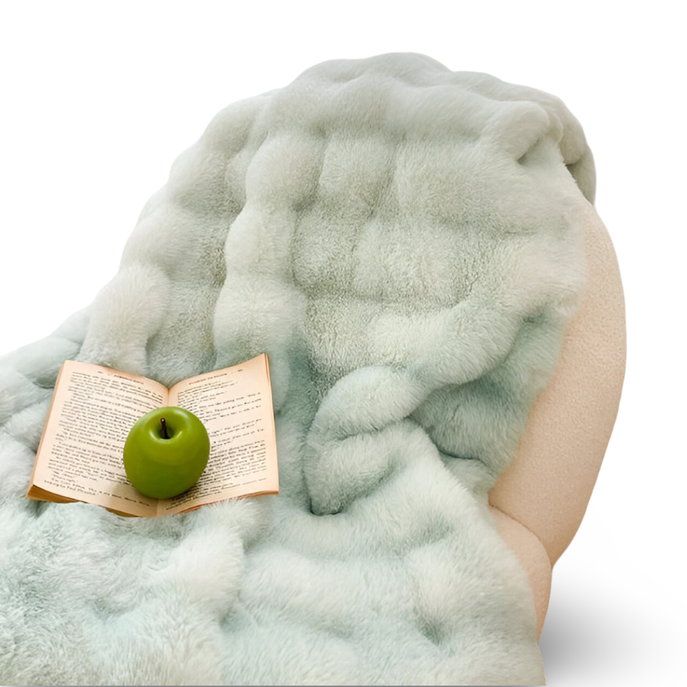 PlushHue - Plaid - Kuscheldecke Kunstfell-Optik superweich &