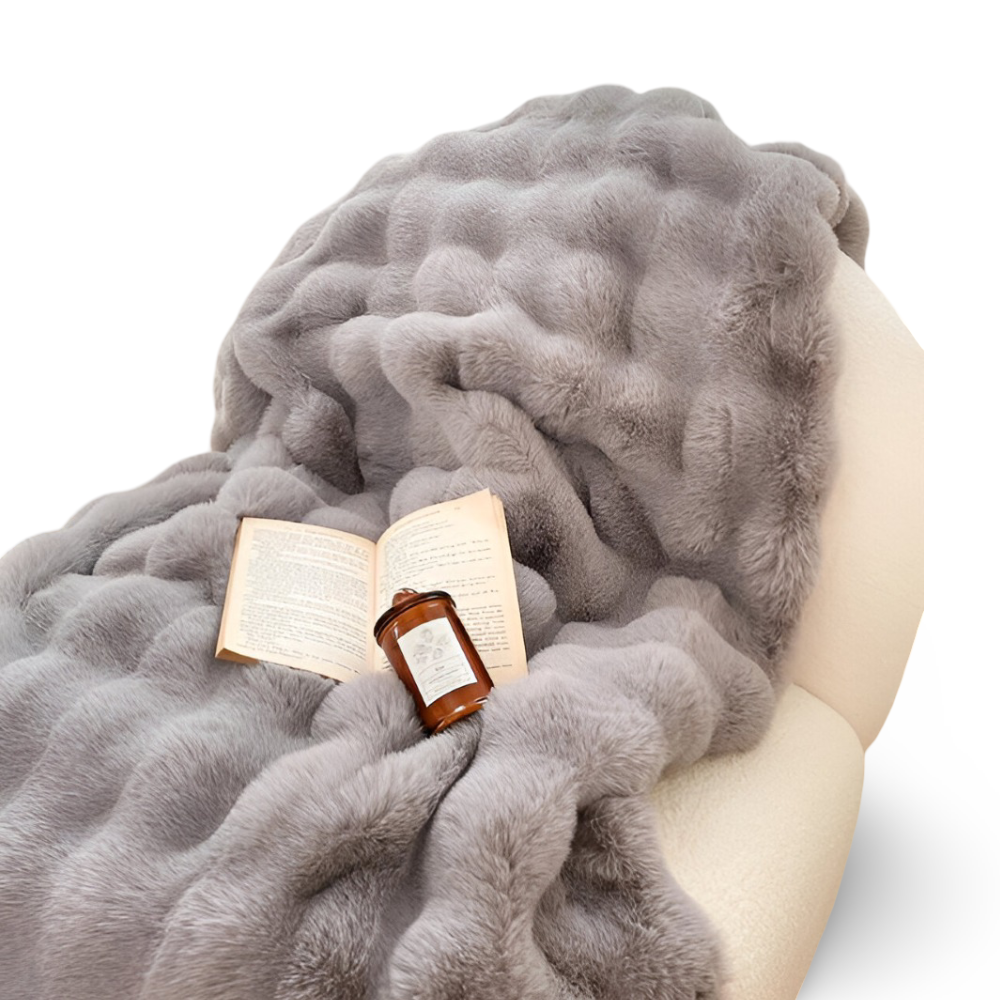 PlushHue - Plaid - Kuscheldecke Kunstfell-Optik superweich &