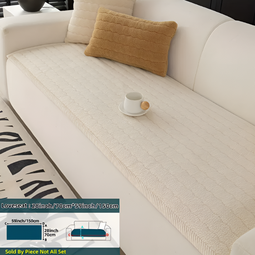 PolyesPlush - Weicher, Rutschfester und Haustierfreundlicher Sofa Cover