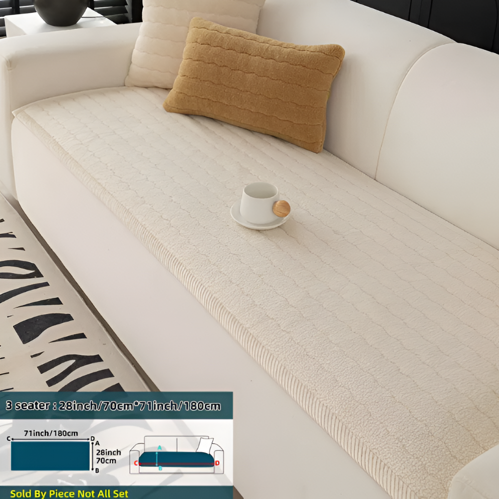 PolyesPlush - Weicher, Rutschfester und Haustierfreundlicher Sofa Cover