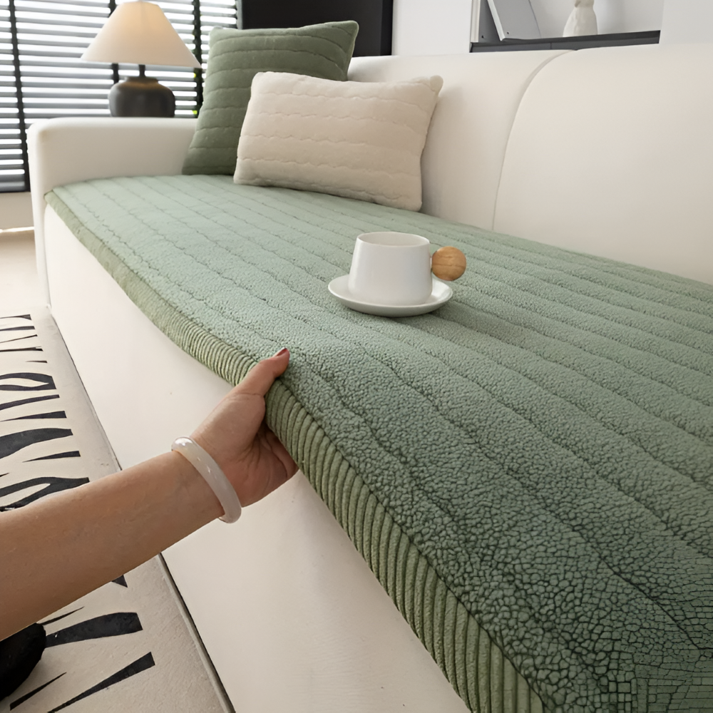 PolyesPlush - Weicher, Rutschfester und Haustierfreundlicher Sofa Cover