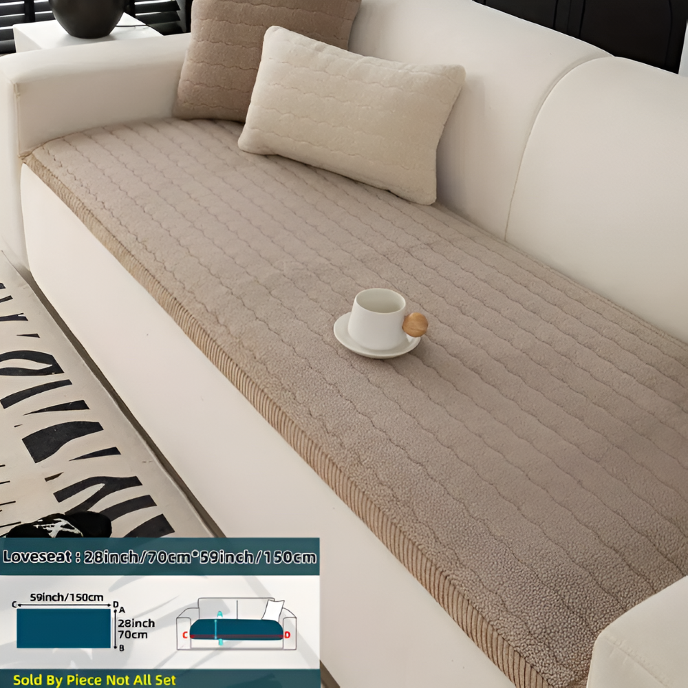 PolyesPlush - Weicher, Rutschfester und Haustierfreundlicher Sofa Cover
