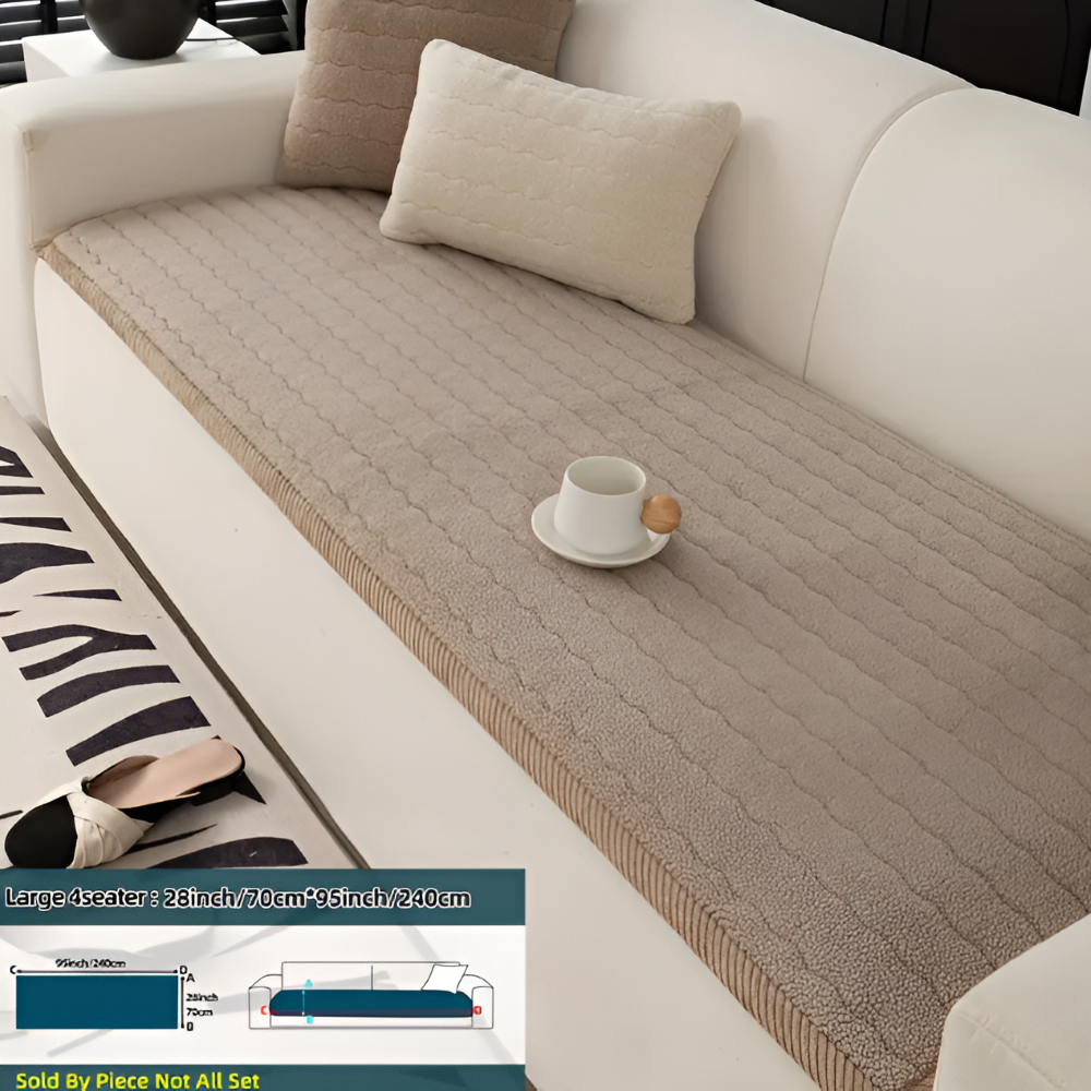 PolyesPlush - Weicher, Rutschfester und Haustierfreundlicher Sofa Cover