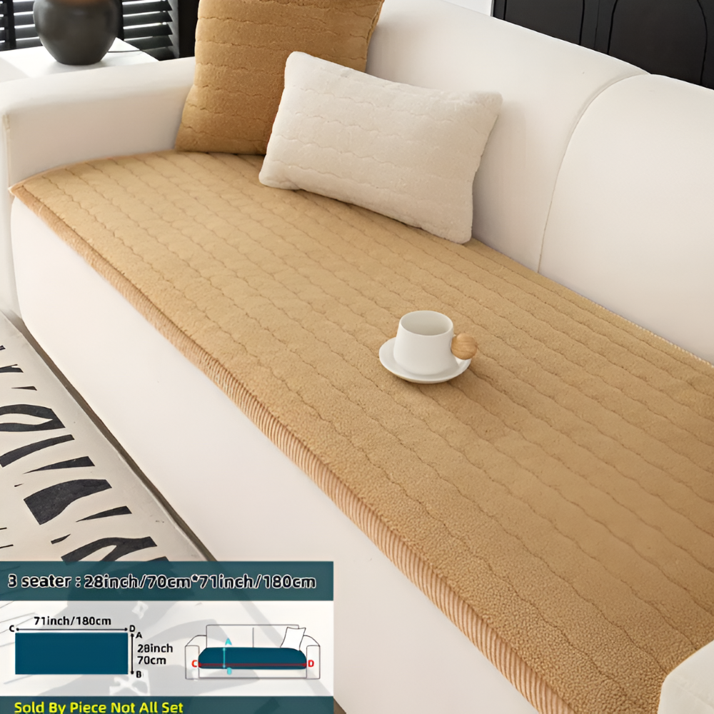 PolyesPlush - Weicher, Rutschfester und Haustierfreundlicher Sofa Cover