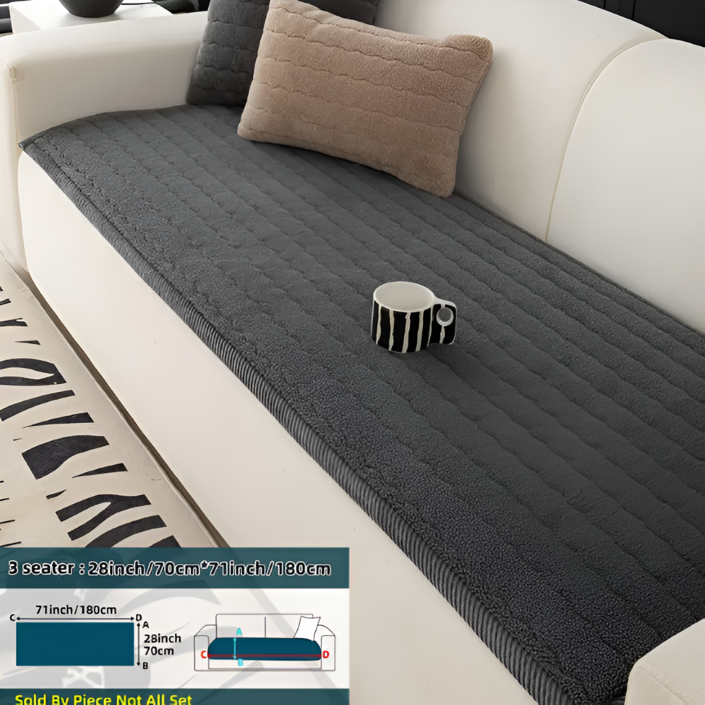 PolyesPlush - Weicher, Rutschfester und Haustierfreundlicher Sofa Cover