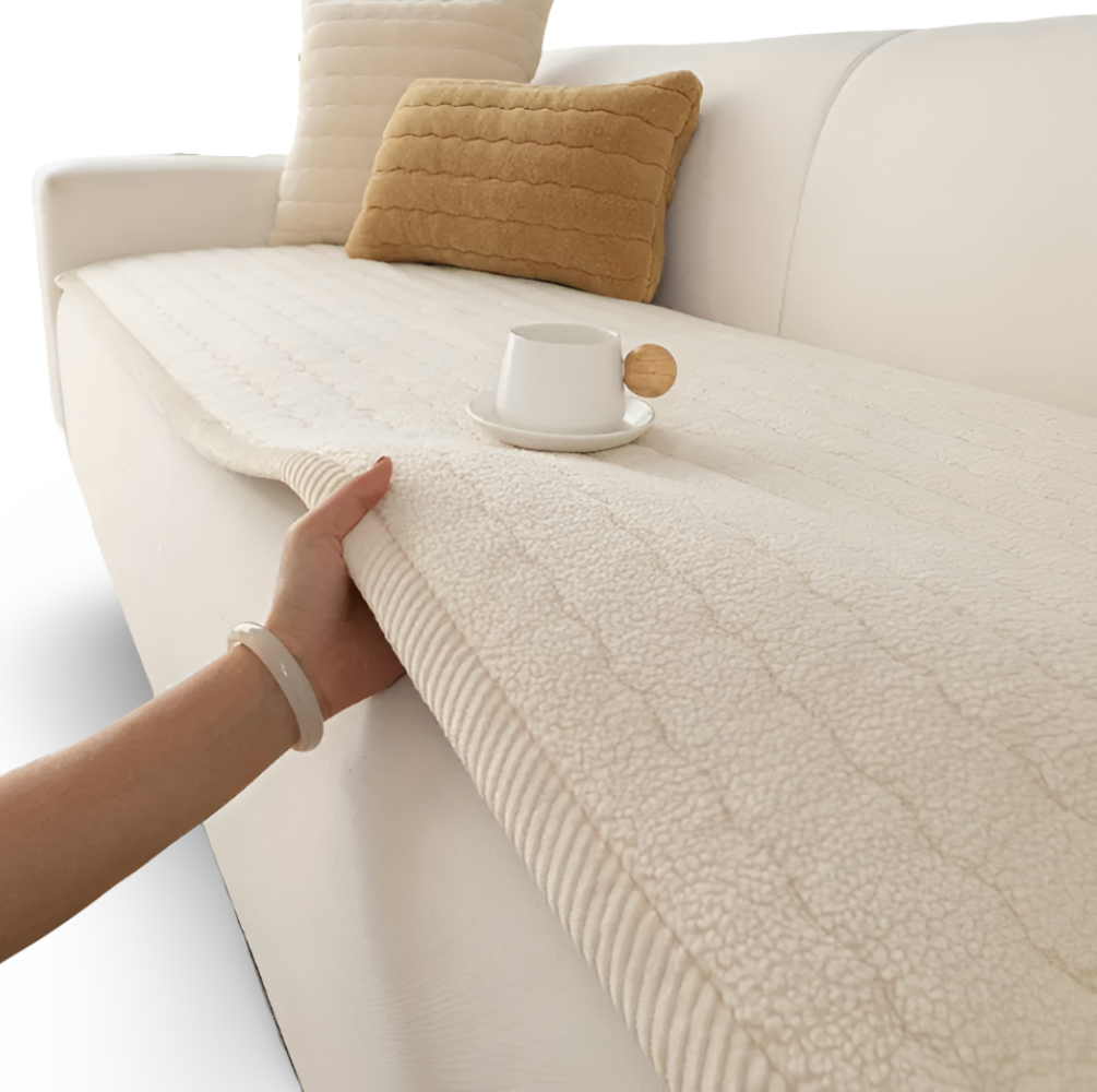 PolyesPlush - Weicher, Rutschfester und Haustierfreundlicher Sofa Cover