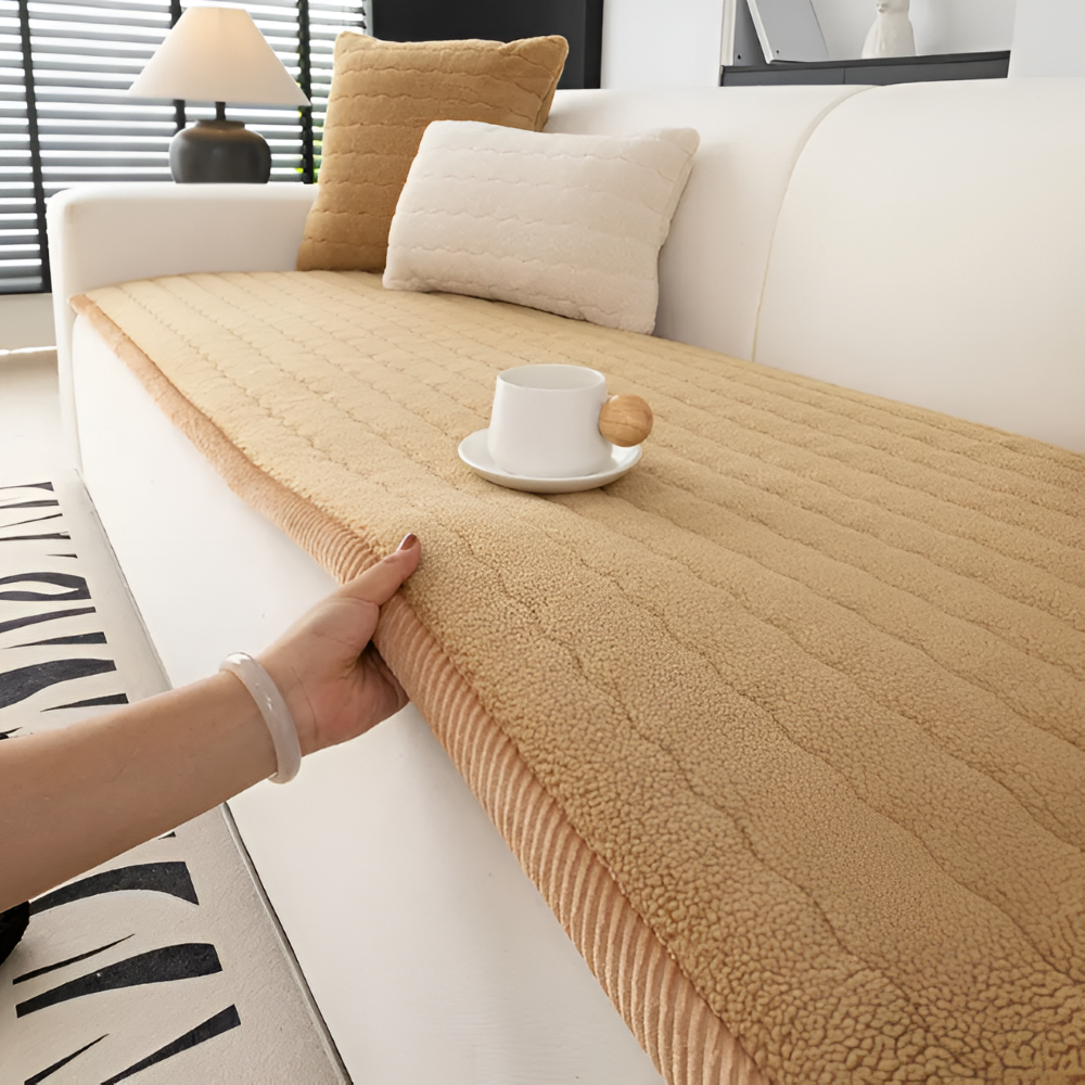 PolyesPlush - Weicher, Rutschfester und Haustierfreundlicher Sofa Cover