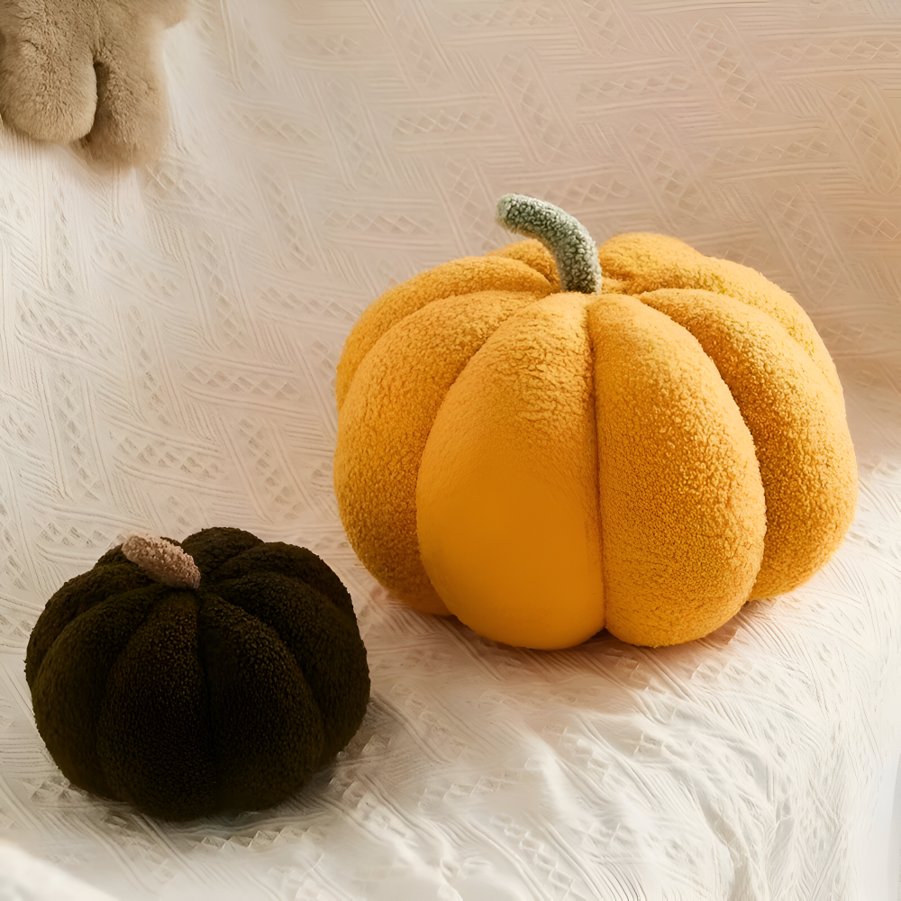 Pumpkin Cush - Texturiertes Kürbis Plüsch Kissen