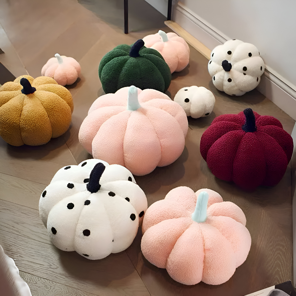 Pumpkin Cush - Texturiertes Kürbis Plüsch Kissen