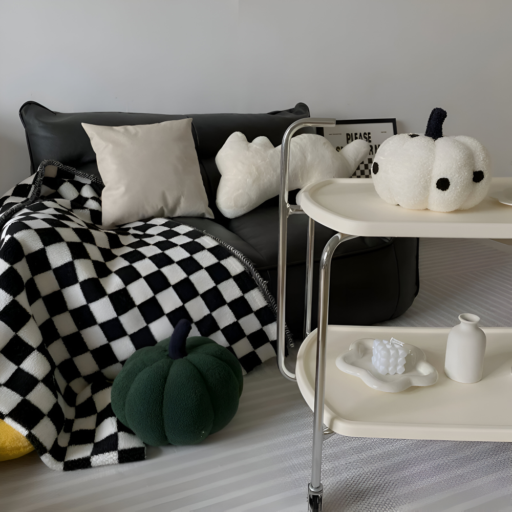 Pumpkin Cush - Texturiertes Kürbis Plüsch Kissen