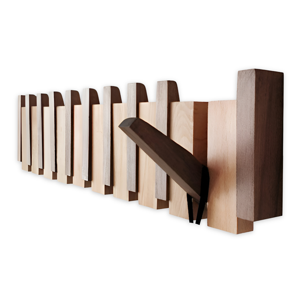RetroHooks - Klaviertasten-Wandregal aus Holz mit
