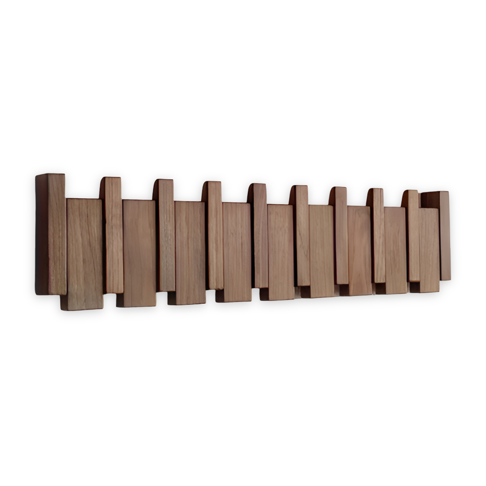 RetroHooks - Klaviertasten-Wandregal aus Holz mit
