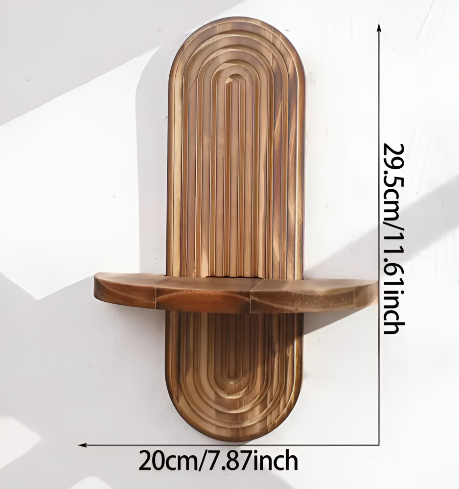 Wandregal - geometrisch oval im Boho-Stil