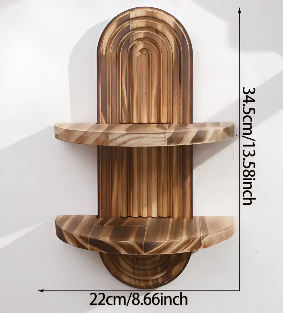Wandregal - geometrisch oval im Boho-Stil