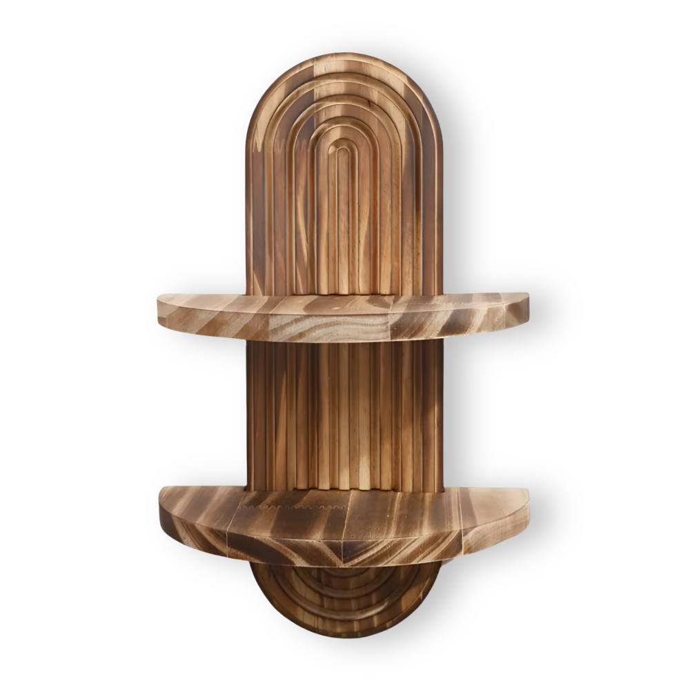 Wandregal - geometrisch oval im Boho-Stil
