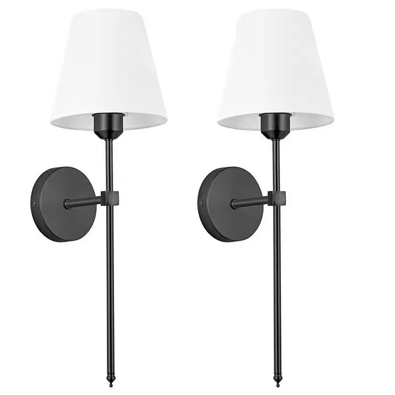 Glinto - Industrielle Wandleuchte mit Stoffschirm