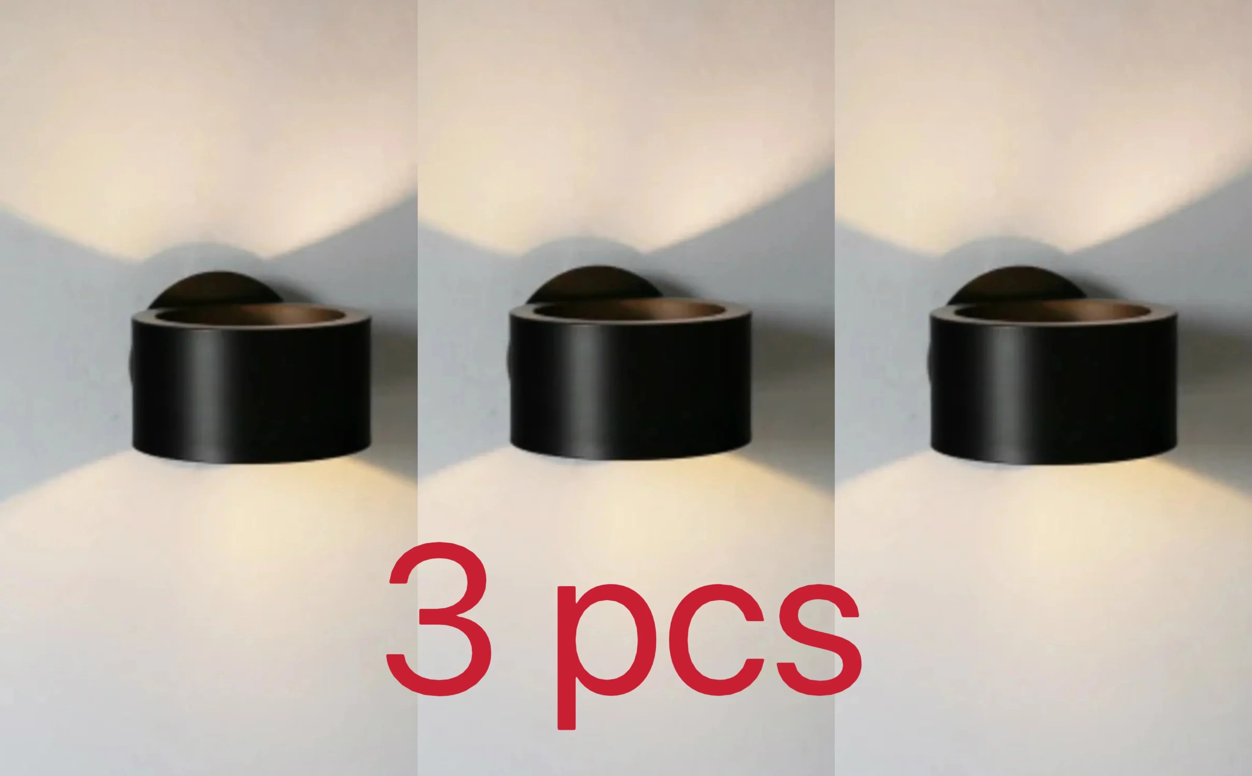 Nordische - LED-Wandleuchte Schwarz/Gold