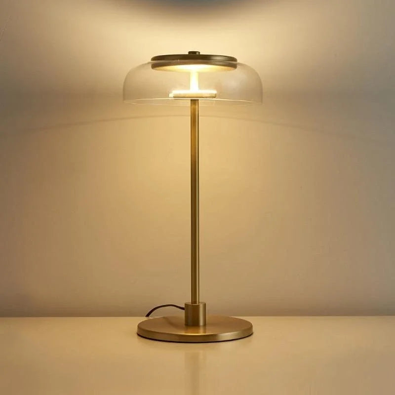 Quelix - Designer-Tischleuchte aus Glas mit LED
