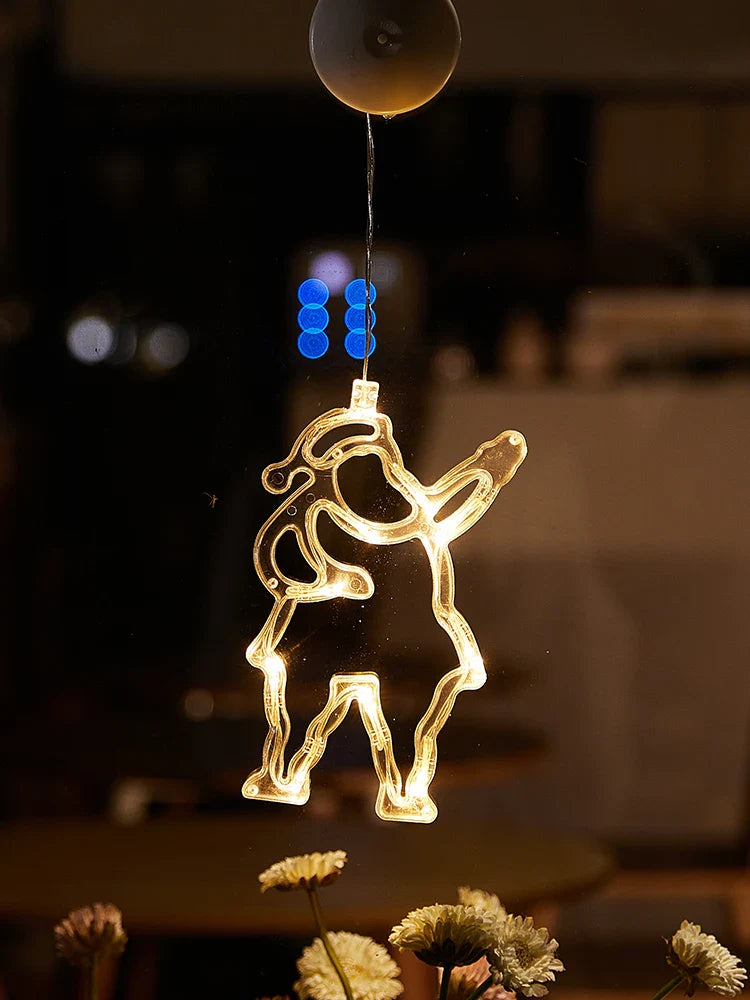Twinkla - LED-Weihnachtsmann-Fensterleuchte mit Saugnapf