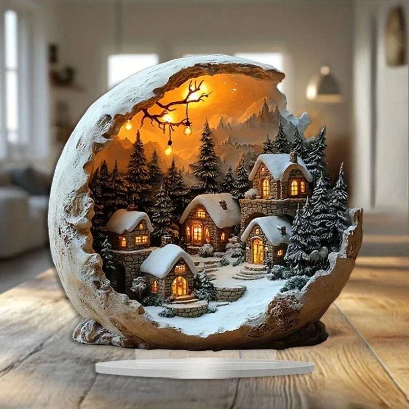 BohoNestle - Acryl Boho Weihnachtsdekoration für Tisch und Fenster