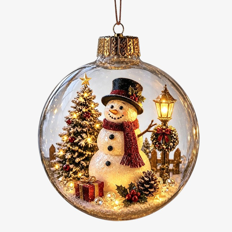 WinterGlow - Beleuchteter Weihnachtsanhänger mit Miniatur-Winterszene
