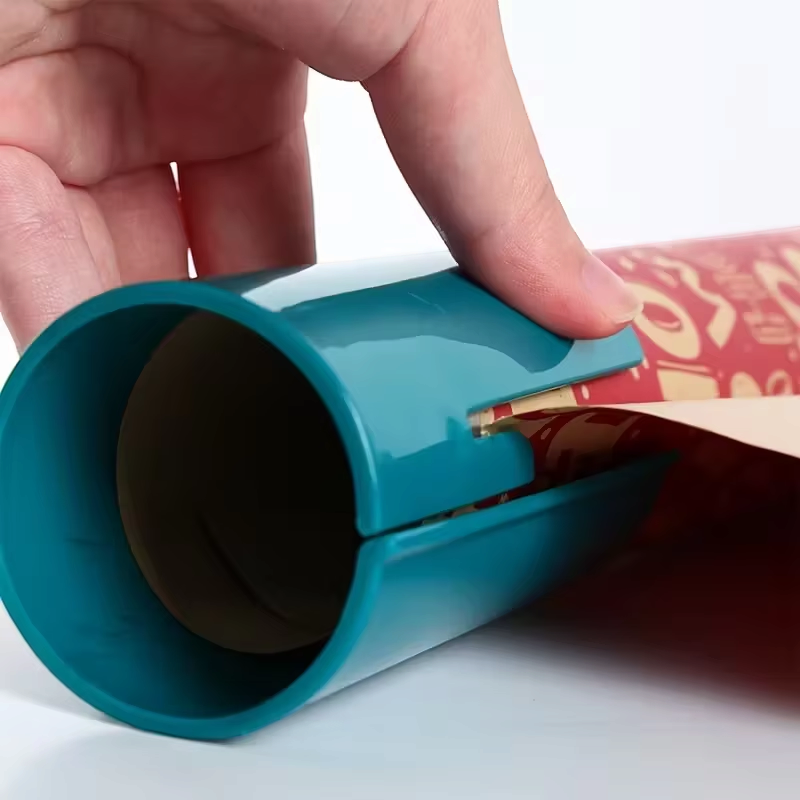 WrapCaddy - Geschenkpapier-Schneider mit Eingebauter Klinge und Flexibler Halterung