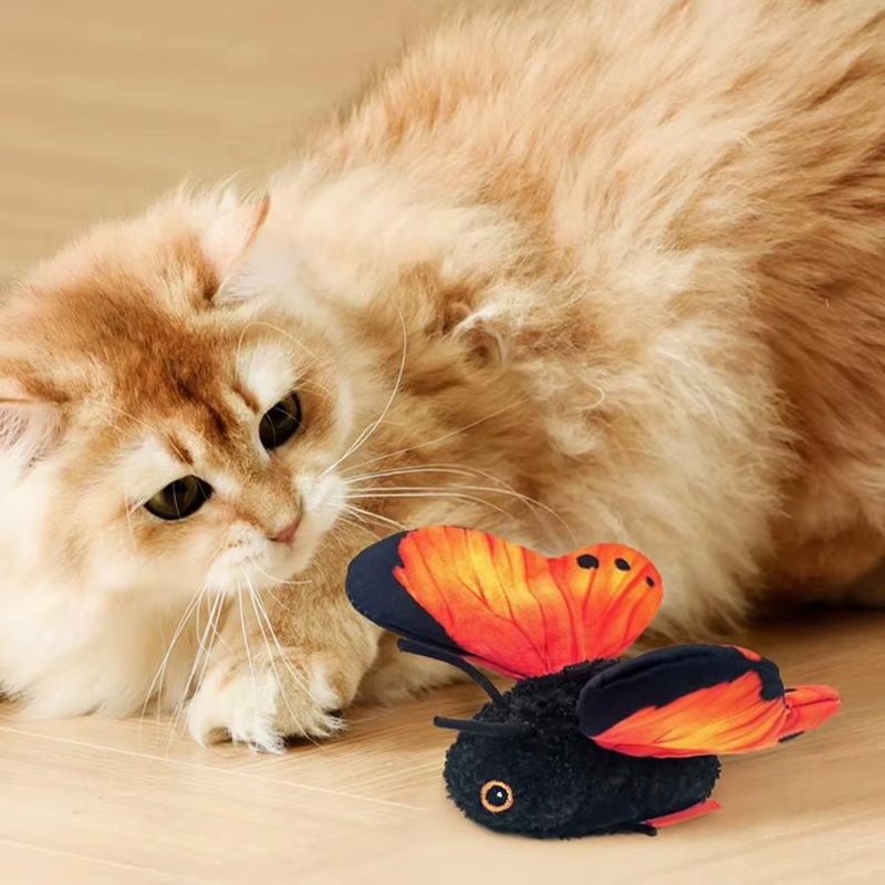 FlutterMews - Automatisches Schmetterlingsspielzeug für Katzen mit Bewegungssensor
