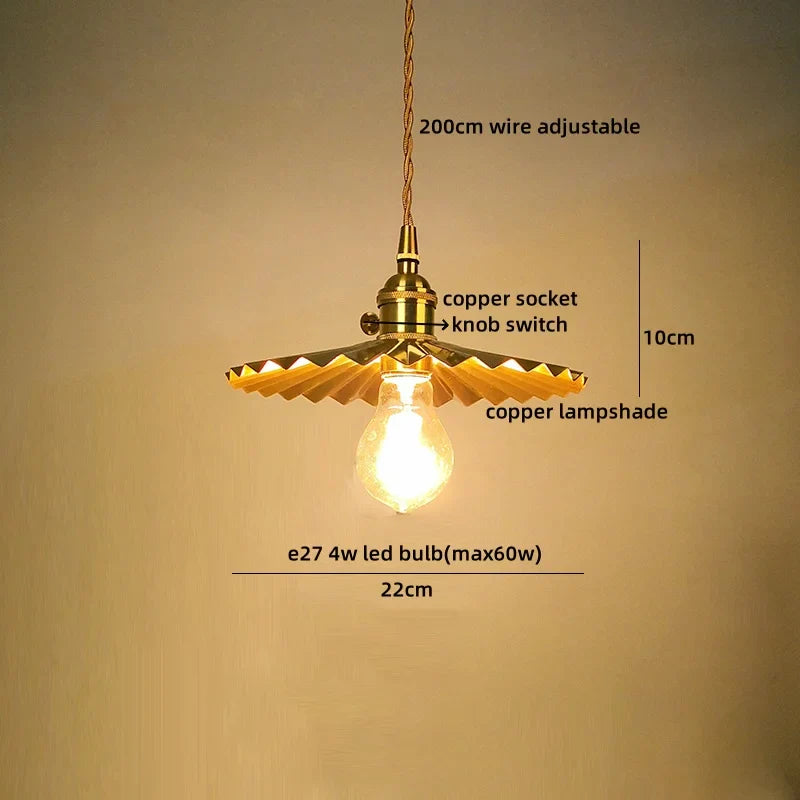 Nimbus - LED-Pendelleuchte aus Kupfer und Glas