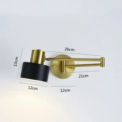 Verstellbare - Wandleuchte mit langem Arm (E27) inkl. LED