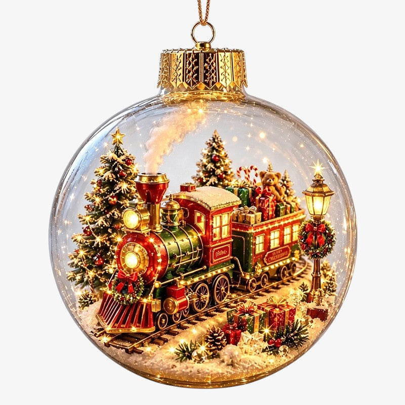 WinterGlow - Beleuchteter Weihnachtsanhänger mit Miniatur-Winterszene