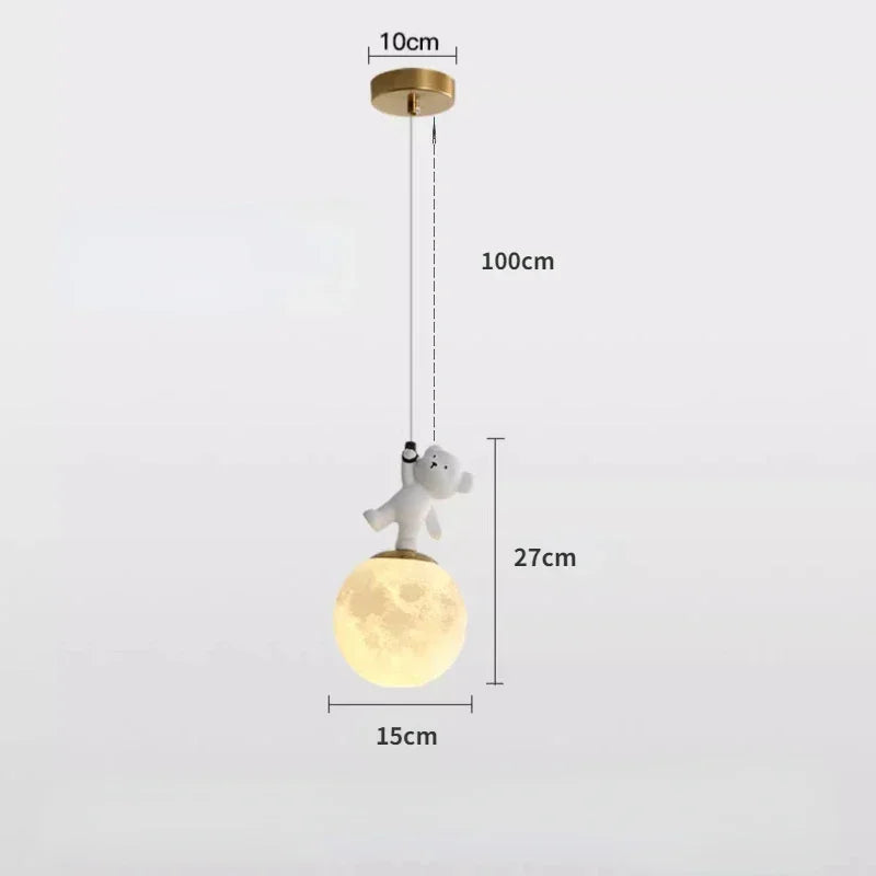 Rondea - LED-Pendelleuchte für Kinderzimmer Nordic Bear Glow