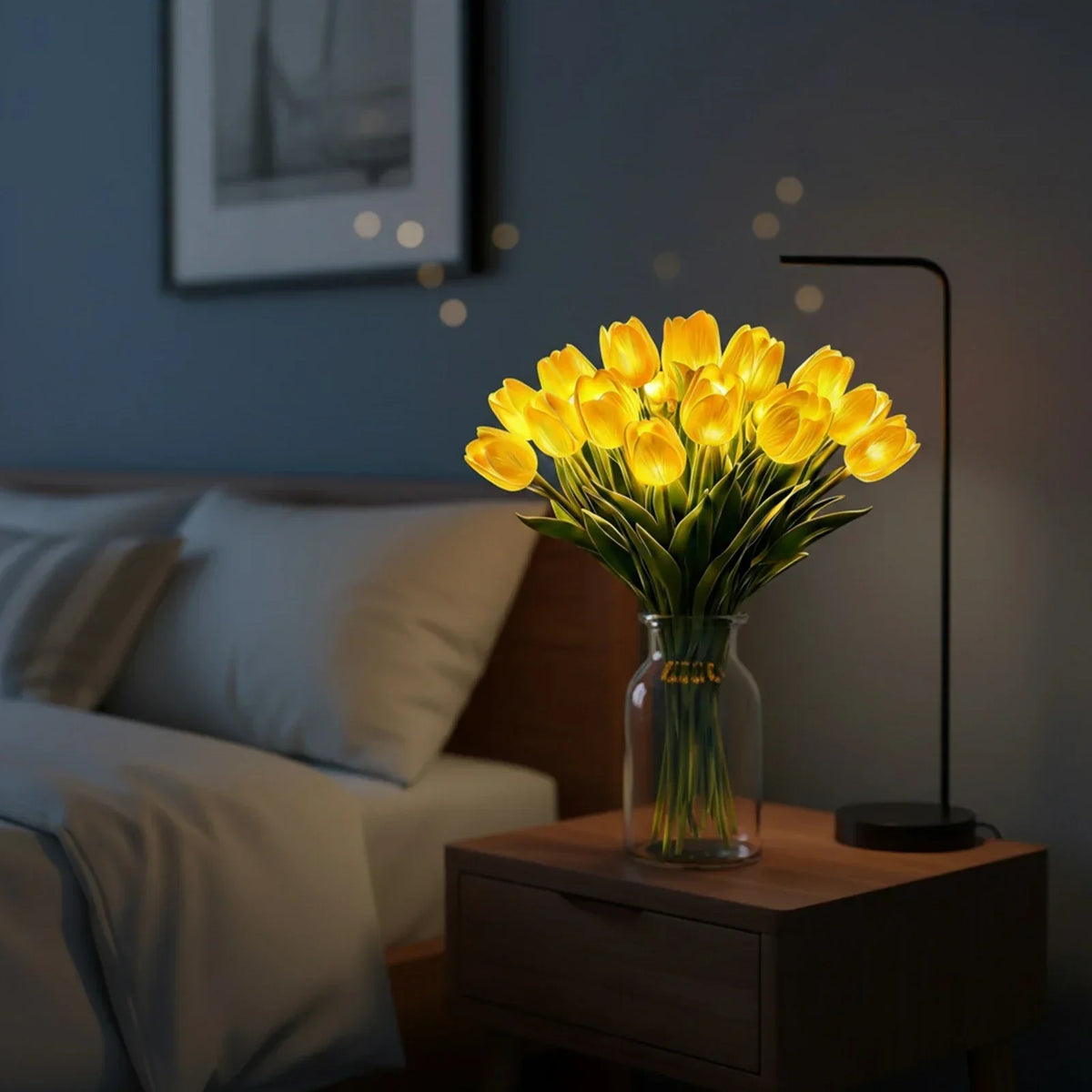 Tulipora – Tulpenförmige LED-Lampe mit 15 Lichtern