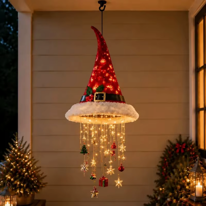Lichtmütza – Aufhängbare Weihnachtsmütze mit LED-Beleuchtung