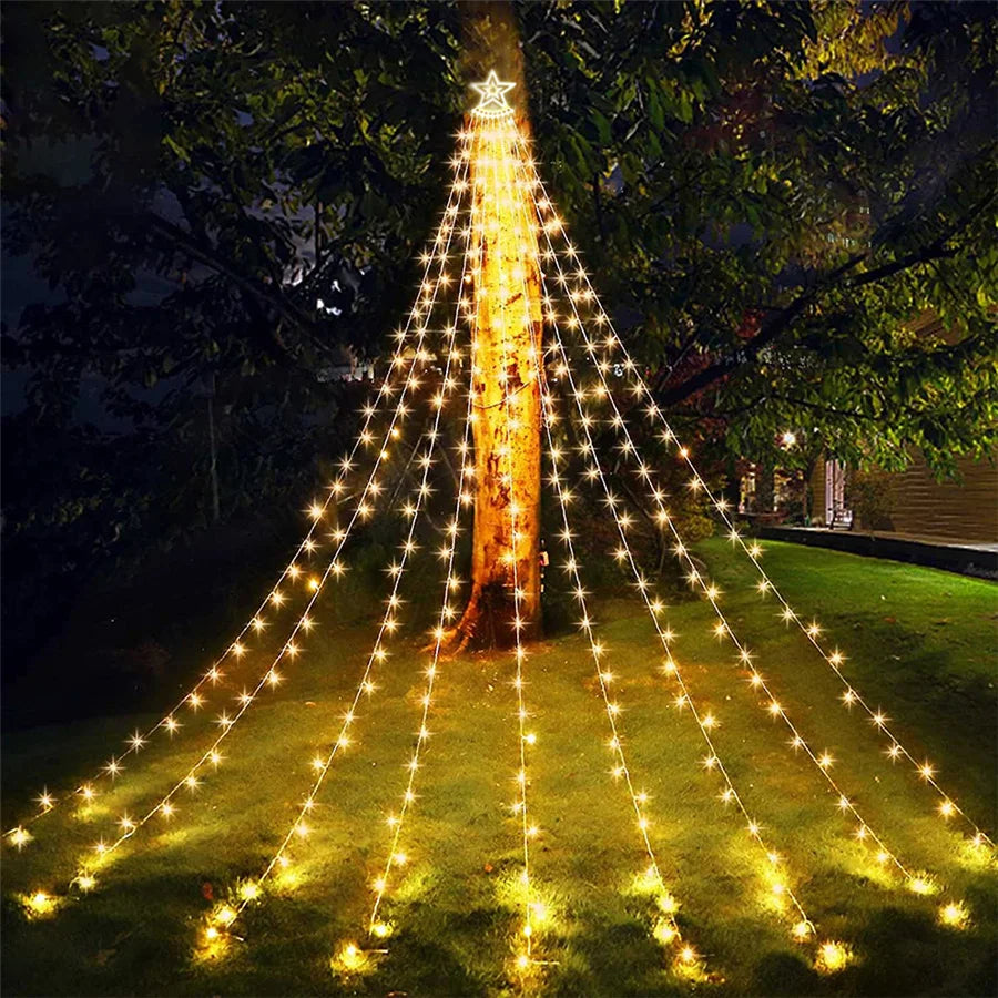 Wasserfallstern“ - LED-Lichterkette Wasserfallstern, 5 m