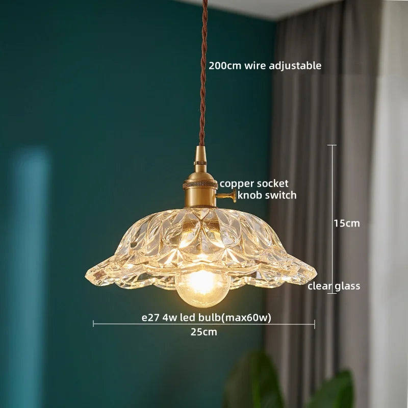 Nimbus - LED-Pendelleuchte aus Kupfer und Glas