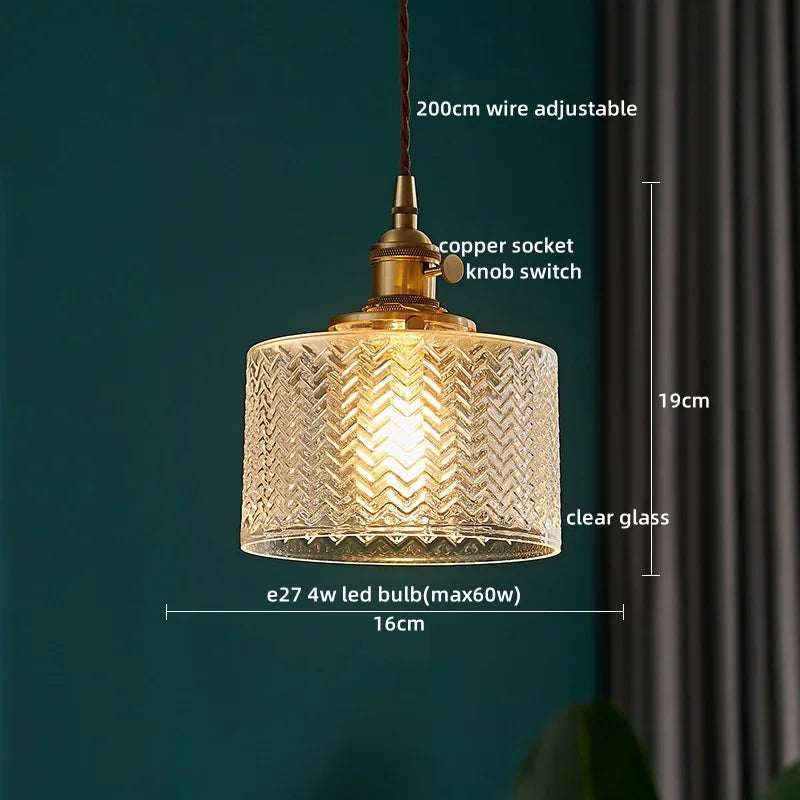 Nimbus - LED-Pendelleuchte aus Kupfer und Glas