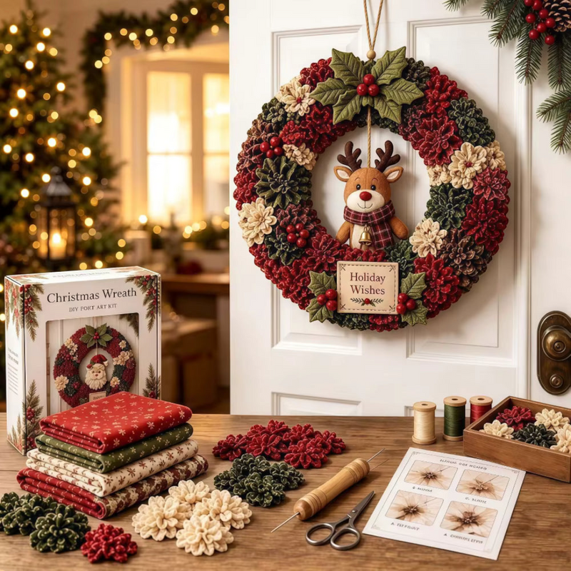 Kranvella – 3D-DIY-Set für Weihnachtskranz aus Stoff