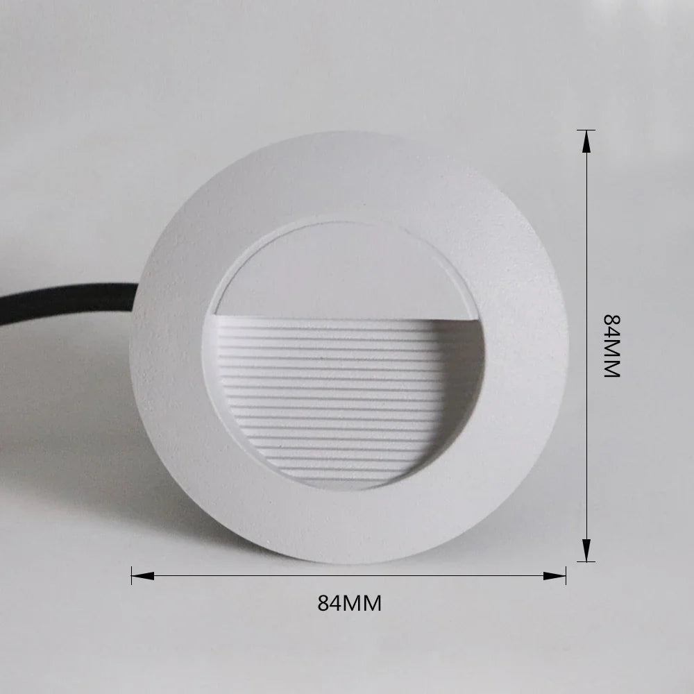 Rustica - LED-Treppenleuchte IP65, rund, 3 W, für den