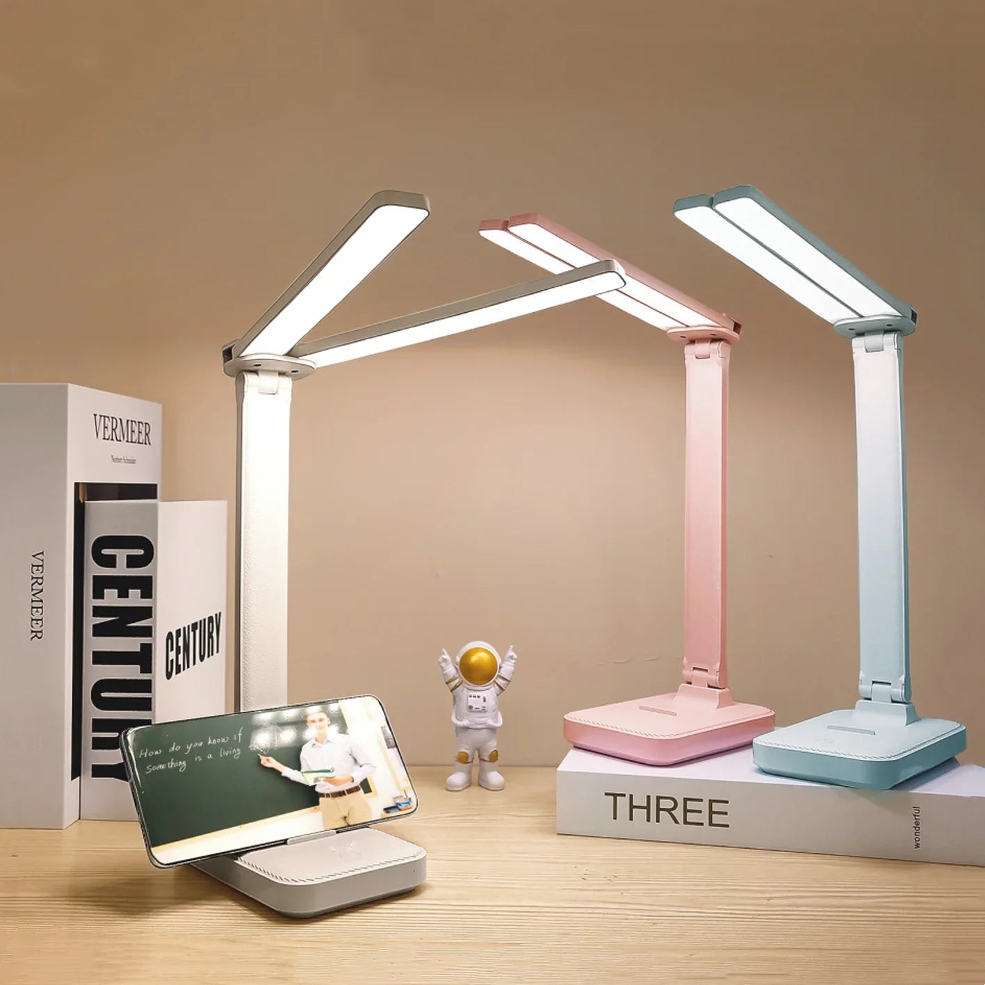 Focalia - Kabellose LED-Schreibtischlampe, per Touch dimmbar