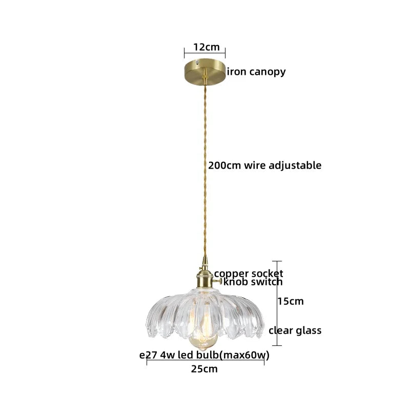 Nimbus - LED-Pendelleuchte aus Kupfer und Glas