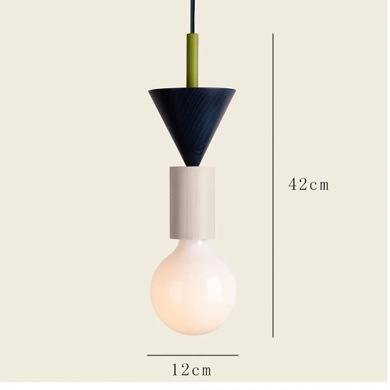 Vortex - LED-Hängeleuchte aus Holz, E27-Fassung im