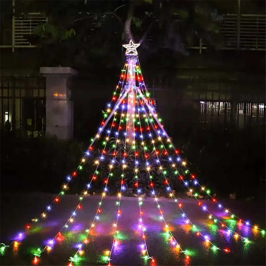 Wasserfallstern“ - LED-Lichterkette Wasserfallstern, 5 m