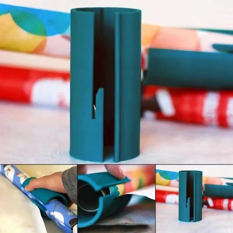 WrapCaddy - Geschenkpapier-Schneider mit Eingebauter Klinge und Flexibler Halterung
