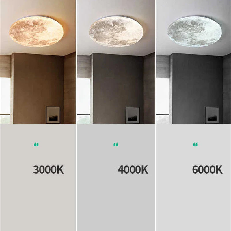 Vortex - LED-Deckenleuchte im Monddesign, dimmbar