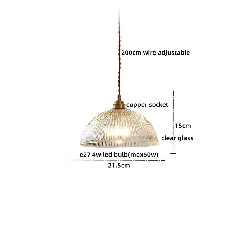 Nimbus - LED-Pendelleuchte aus Kupfer und Glas